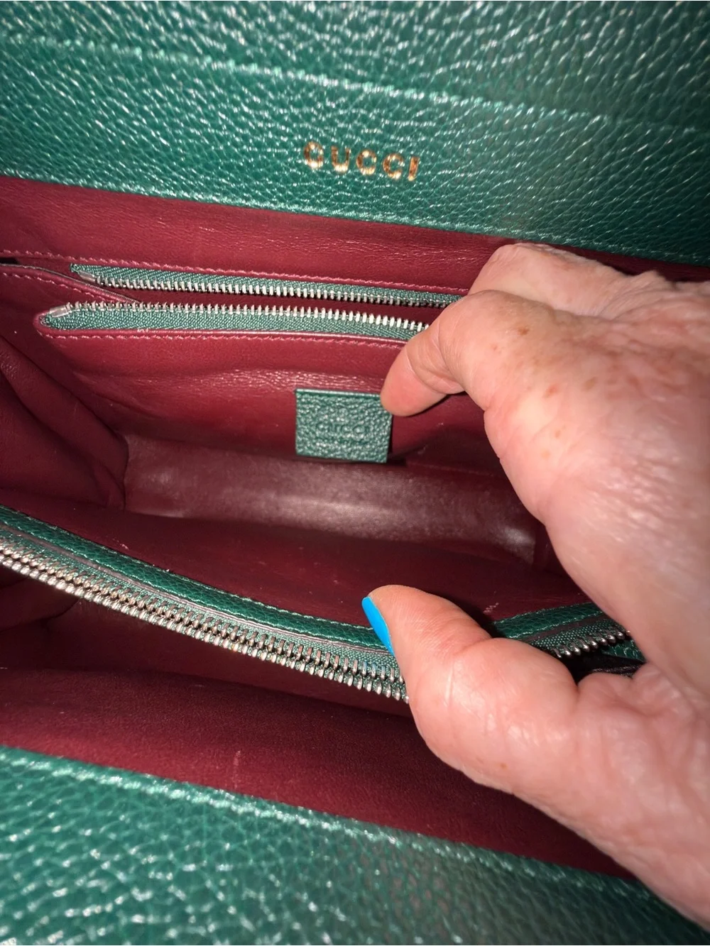 Gucci Zumi Top Handle/detachable shoulder strap - Green